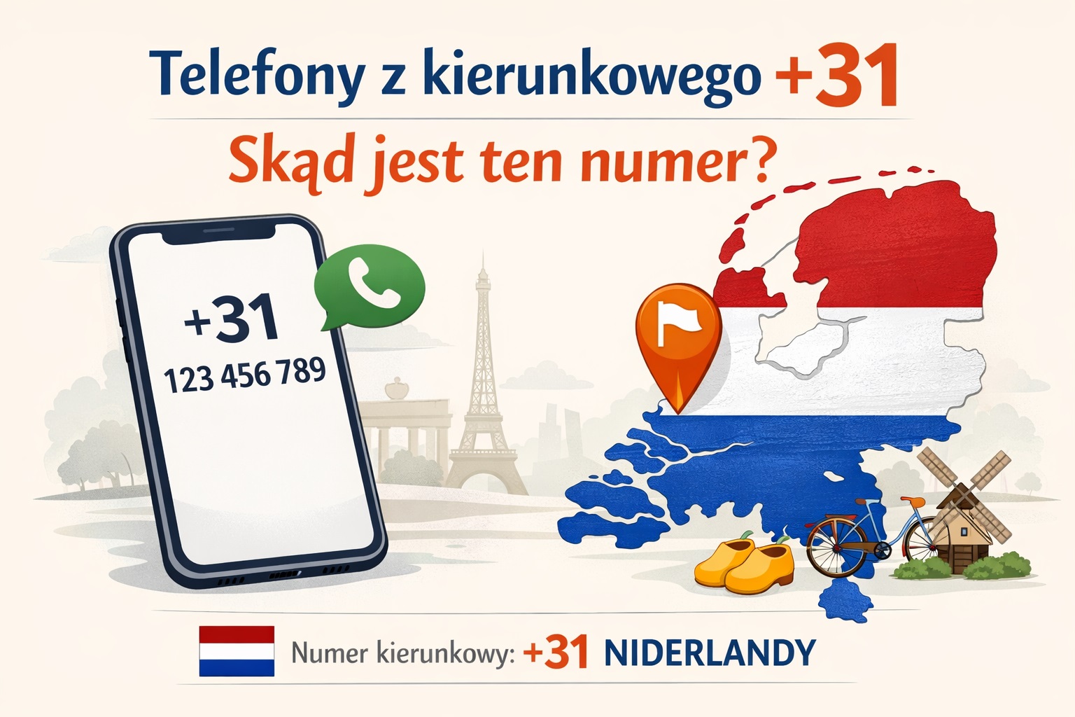 Telefony z kierunkowego +31. Skąd jest ten numer?