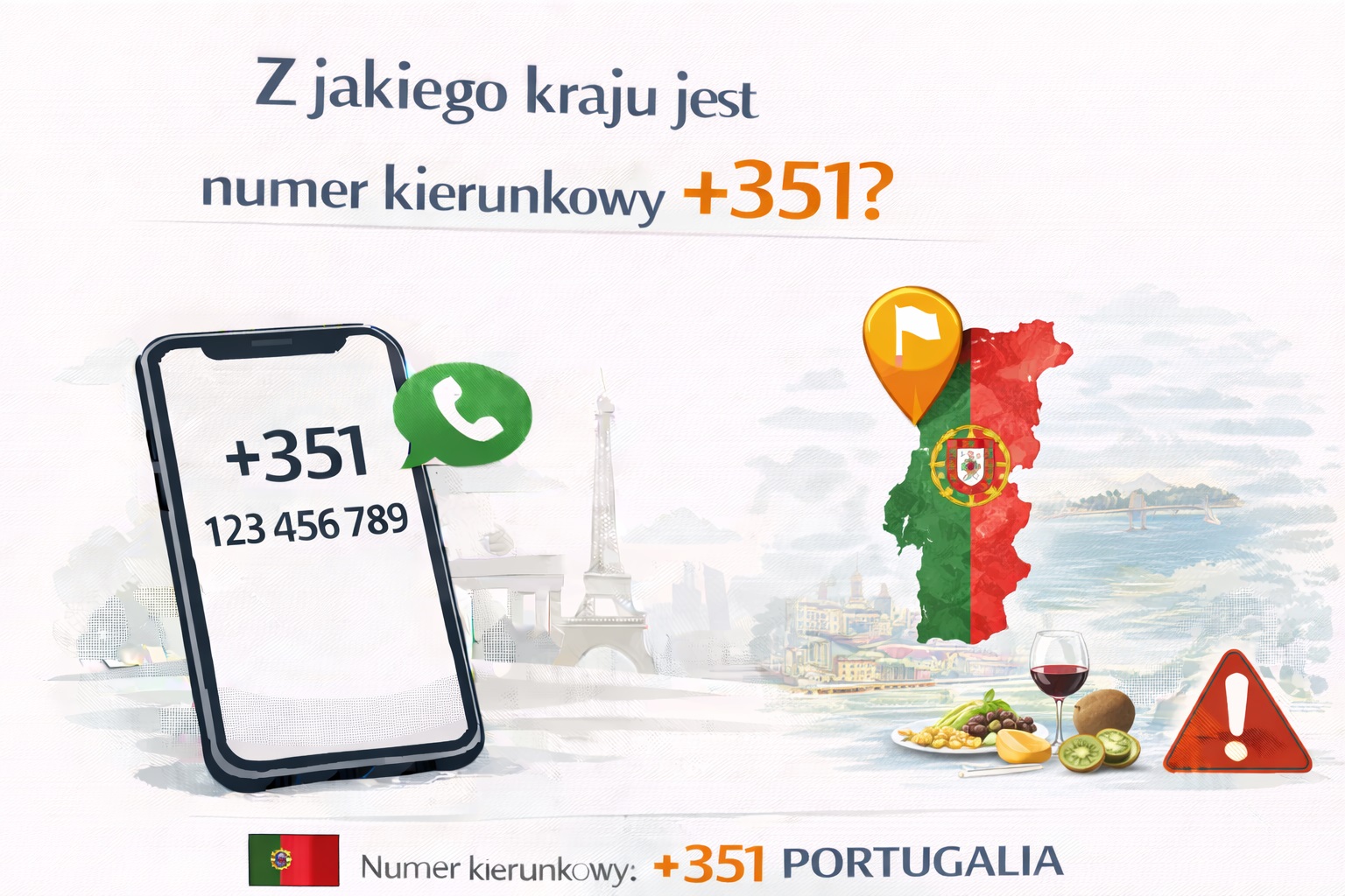 Z jakiego kraju jest numer kierunkowy +351?