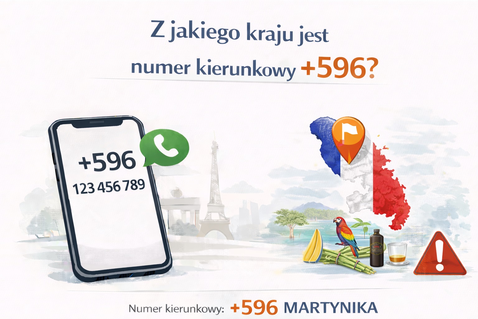 Z jakiego kraju jest numer kierunkowy +596?