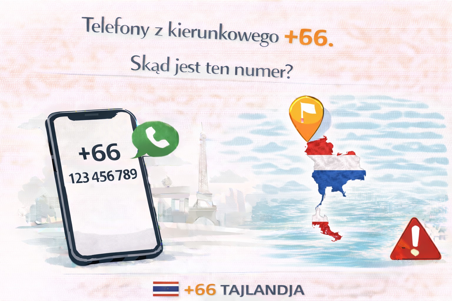 Telefony z kierunkowego +66. Skąd jest ten numer?