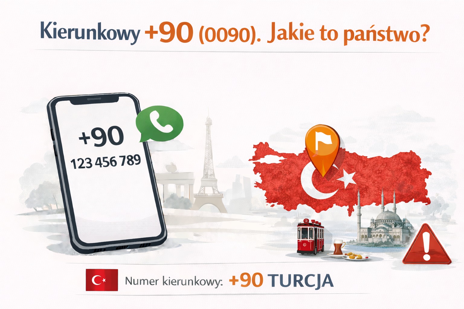 Kierunkowy +90 (0090). Jakie to państwo?